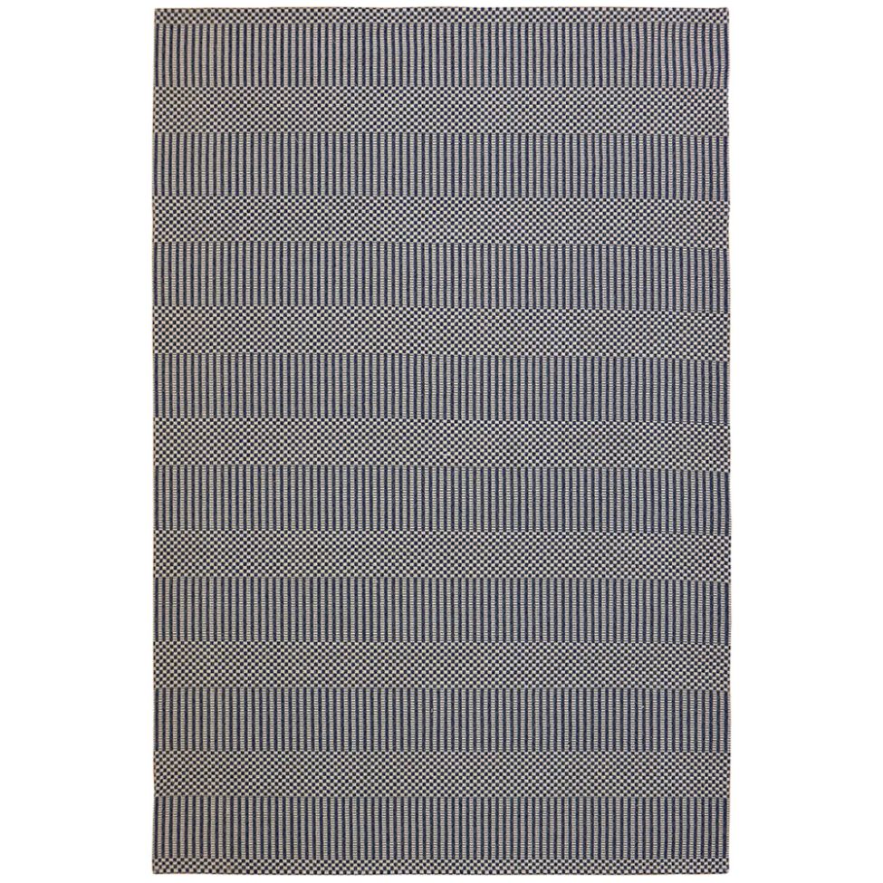 Tapete Serido Retangular Polipropileno (192x250) Grey e Navy