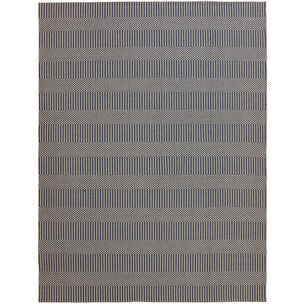 Tapete Serido Retangular Polipropileno (230x300) Grey e Navy