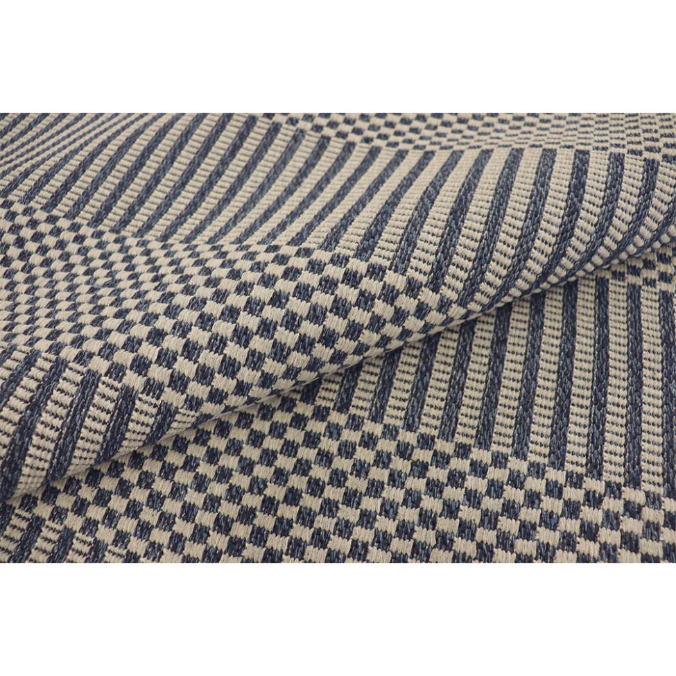 Tapete Serido Retangular Polipropileno (230x300) Grey e Navy