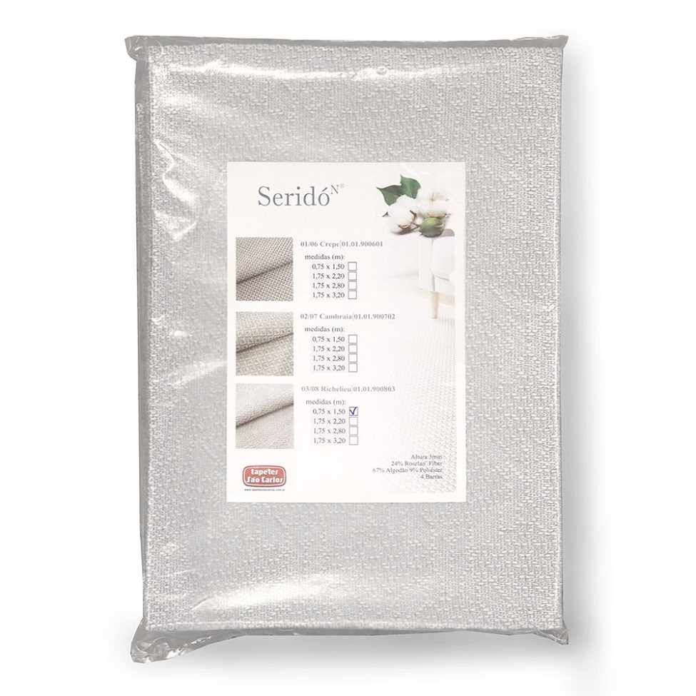 Tapete Serido Richelieu Retangular Bouclé (175x320) Bege