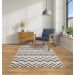 Tapete Supreme Retangular Polipropileno (100x150) Azul e Cinza