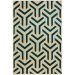 Tapete Supreme Retangular Polipropileno (100x150) Bege e Azul