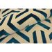 Tapete Supreme Retangular Polipropileno (100x150) Bege e Azul