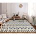 Tapete Supreme Retangular Polipropileno (150x200) Azul e Cinza