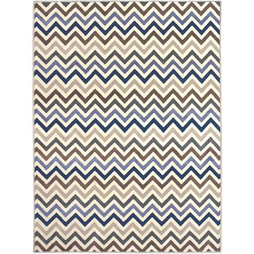 Tapete Supreme Retangular Polipropileno (150x200) Azul e Cinza