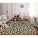 Tapete Supreme Retangular Polipropileno (150x200) Bege e Preto