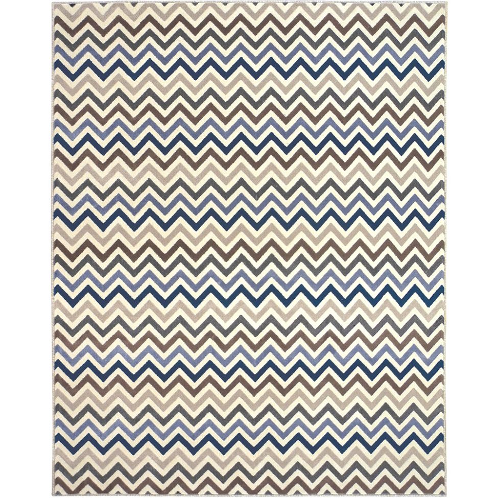 Tapete Supreme Retangular Polipropileno (200x250) Azul e Cinza