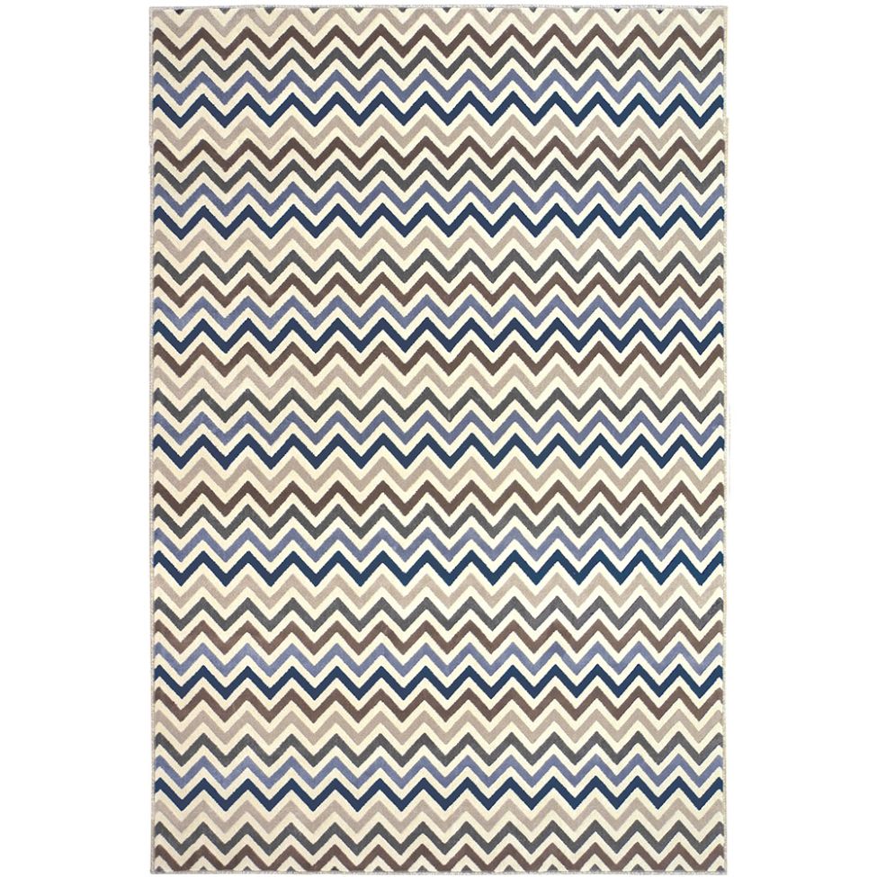 Tapete Supreme Retangular Polipropileno (200x300) Azul e Cinza
