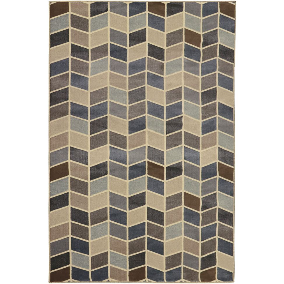 Tapete Supreme Retangular Polipropileno (200x300) Cinza e Azul