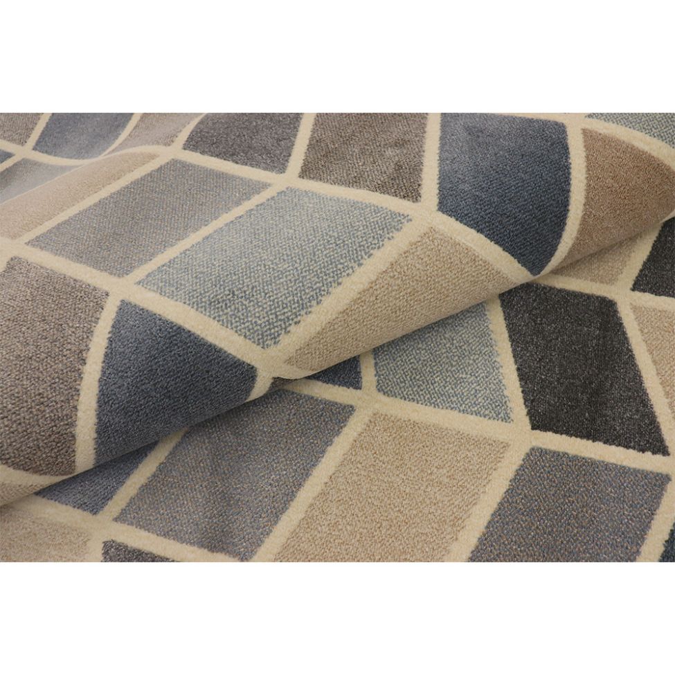 Tapete Supreme Retangular Polipropileno (200x300) Cinza e Azul