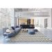 Tapete Supreme Retangular Polipropileno (250x300) Azul e Cinza