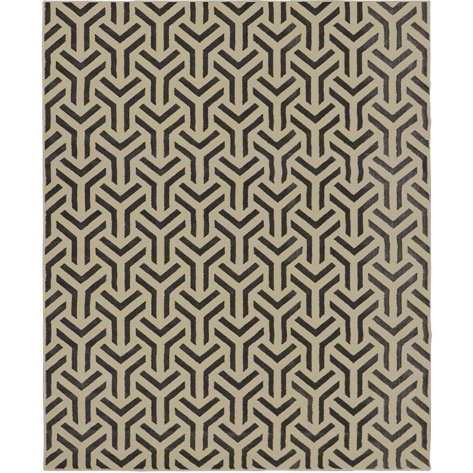 Tapete Supreme Retangular Polipropileno (250x300) Bege e Preto