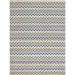 Tapete Supreme Retangular Polipropileno (300x400) Azul e Cinza