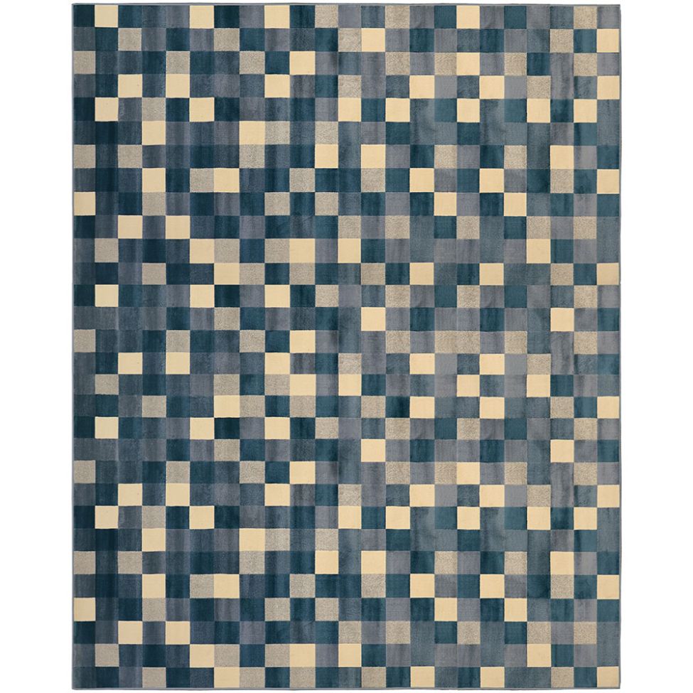 Tapete Supreme Retangular Polipropileno (400x500) Azul
