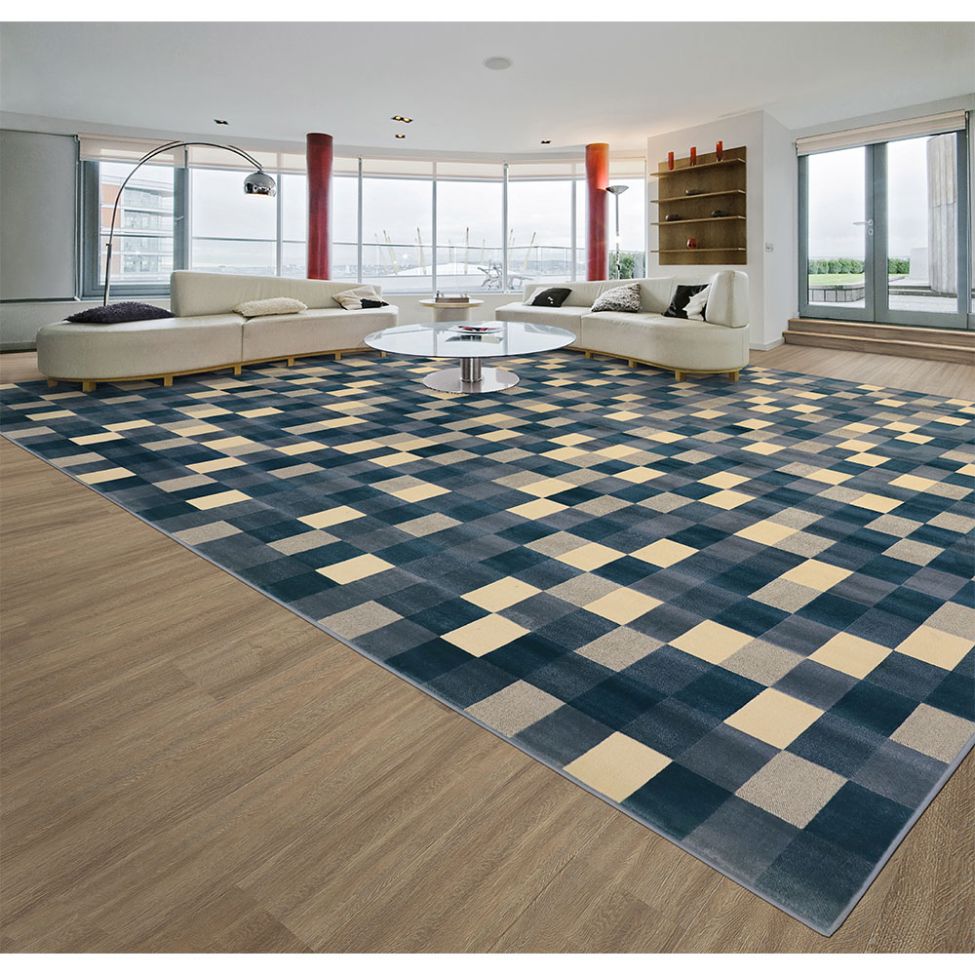 Tapete Supreme Retangular Polipropileno (400x600) Azul