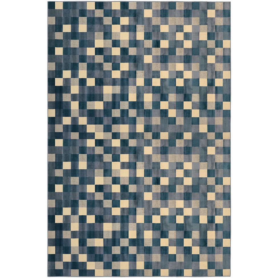 Tapete Supreme Retangular Polipropileno (400x600) Azul