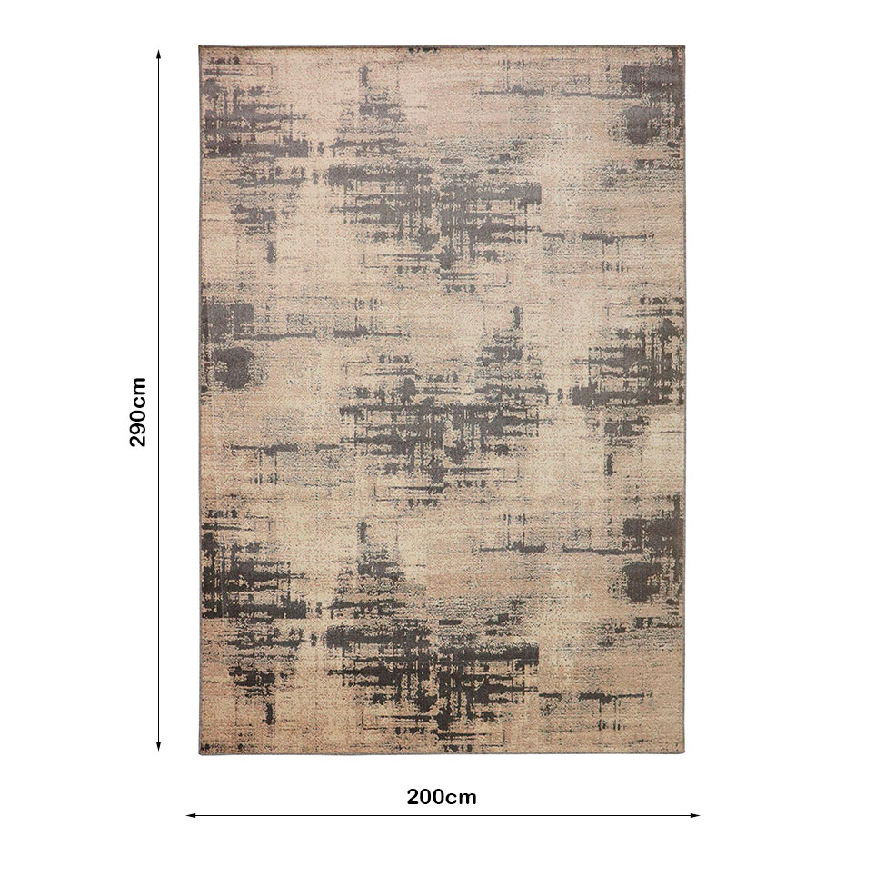 Tapete Sutil Plus Minimalista Retangular (200x290cm) Cinza