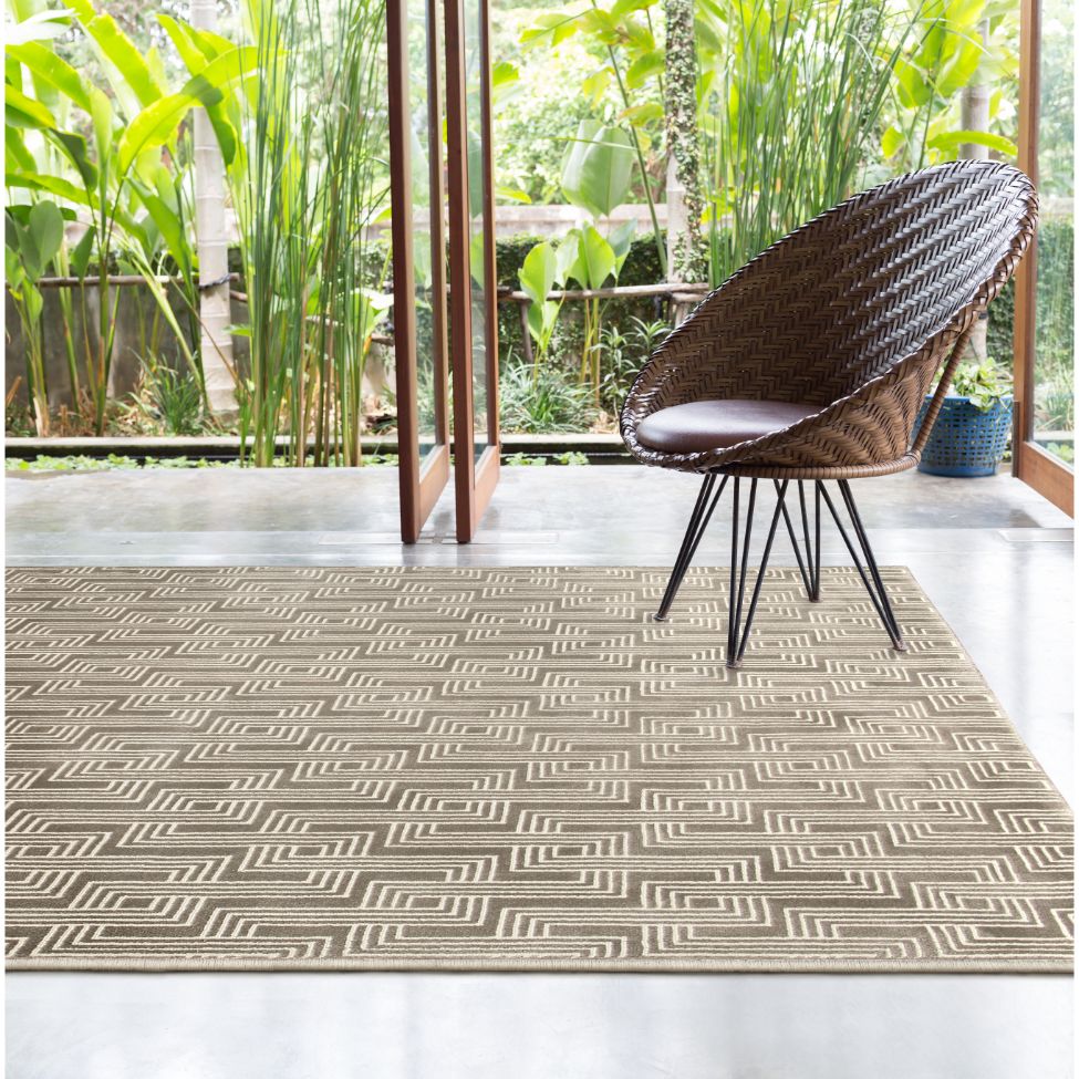 Tapete Tejo Retangular Polipropileno (150x200) Prata