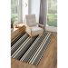 Tapete Tufting Aruba Retangular (100x150) Bege e Preto
