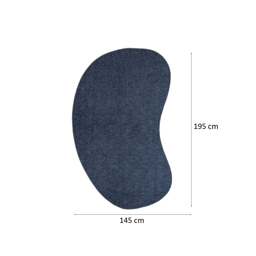 Tapete Tufting Elegant Orgânico I Bouclé (145x195) Azul Marinho