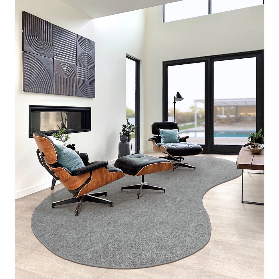 Tapete Tufting Elegant Orgânico I Bouclé (195x295) Cinza