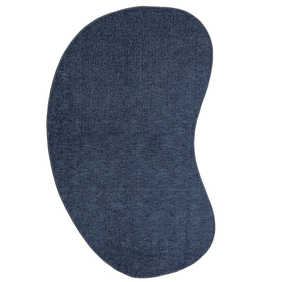 Tapete Tufting Elegant Orgânico I Bouclé (295x395) Azul Marinho