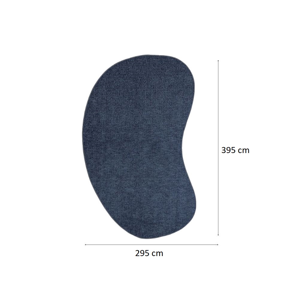 Tapete Tufting Elegant Orgânico I Bouclé (295x395) Azul Marinho