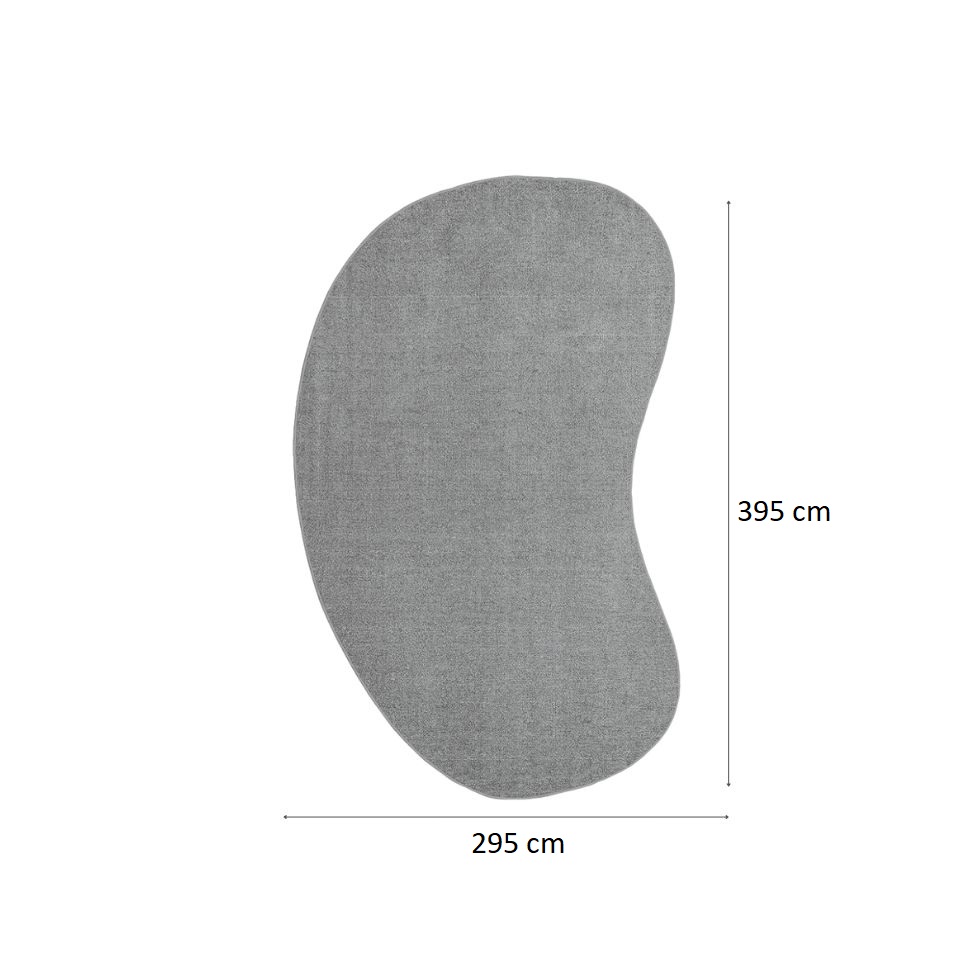 Tapete Tufting Elegant Orgânico I Bouclé (295x395) Cinza