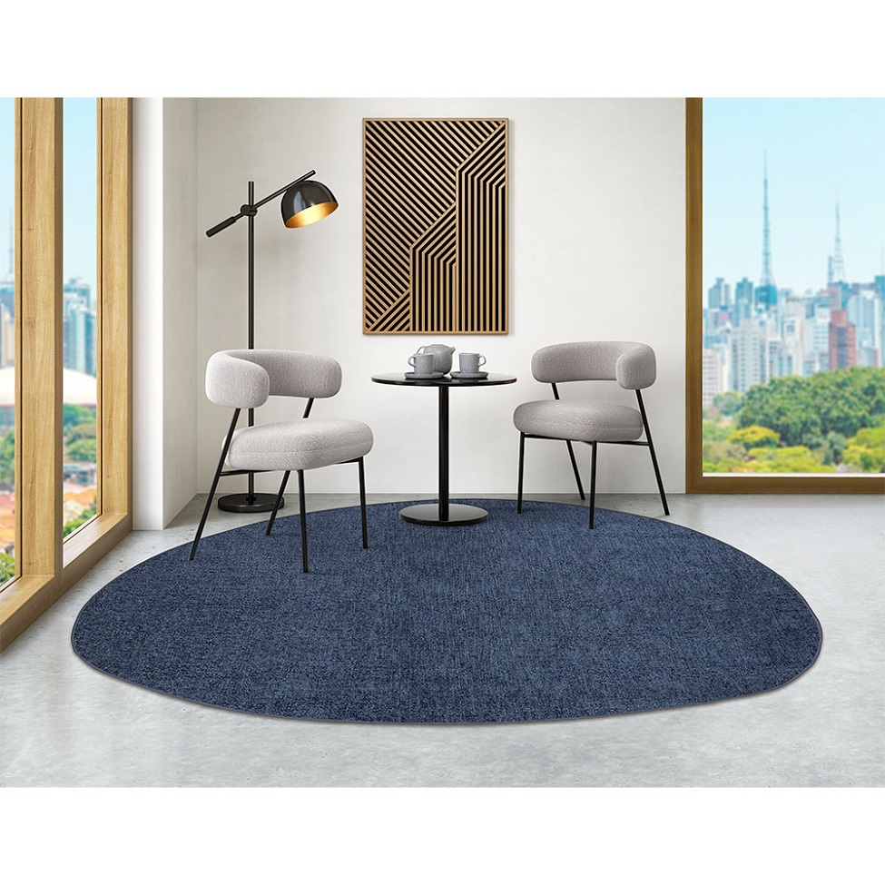 Tapete Tufting Elegant Orgânico II Bouclé (145x195) Azul Marinho