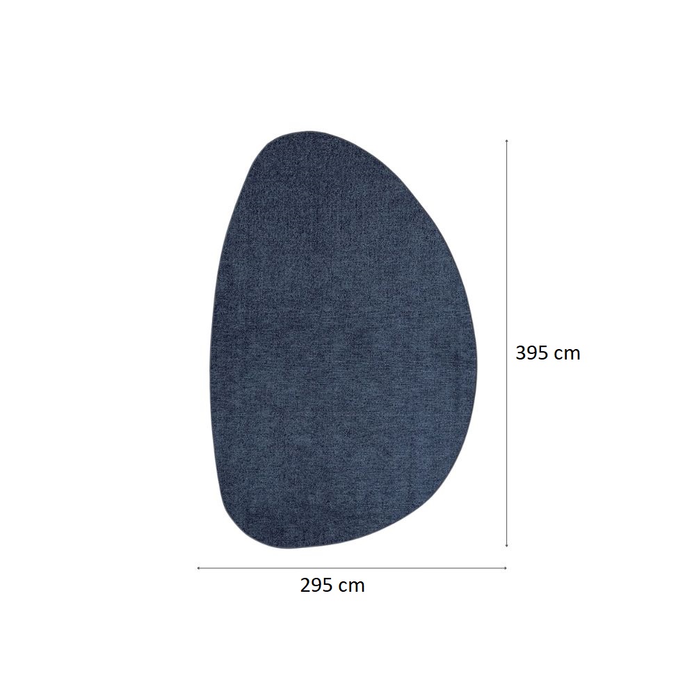 Tapete Tufting Elegant Orgânico II Bouclé (295x395) Azul Marinho