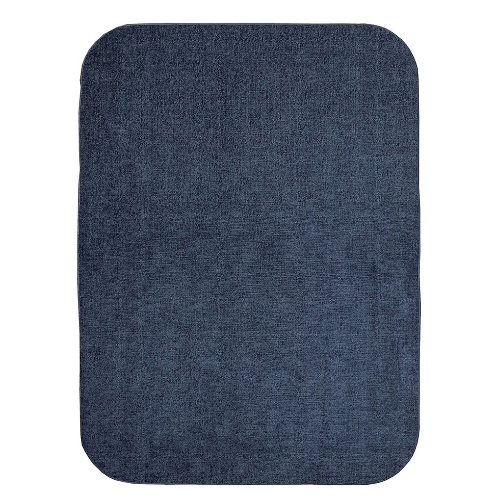 Tapete Tufting Elegant Retangular Bouclé (150x200) Azul Marinho