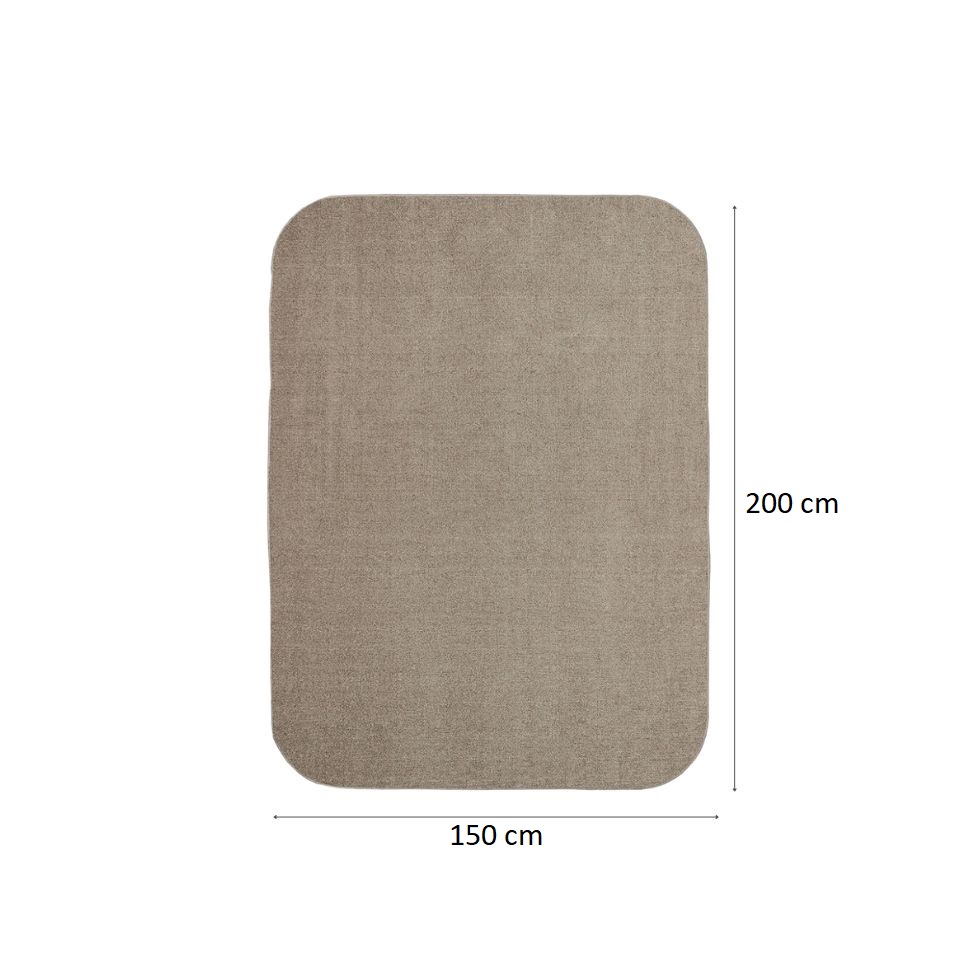 Tapete Tufting Elegant Retangular Bouclé (150x200) Bege