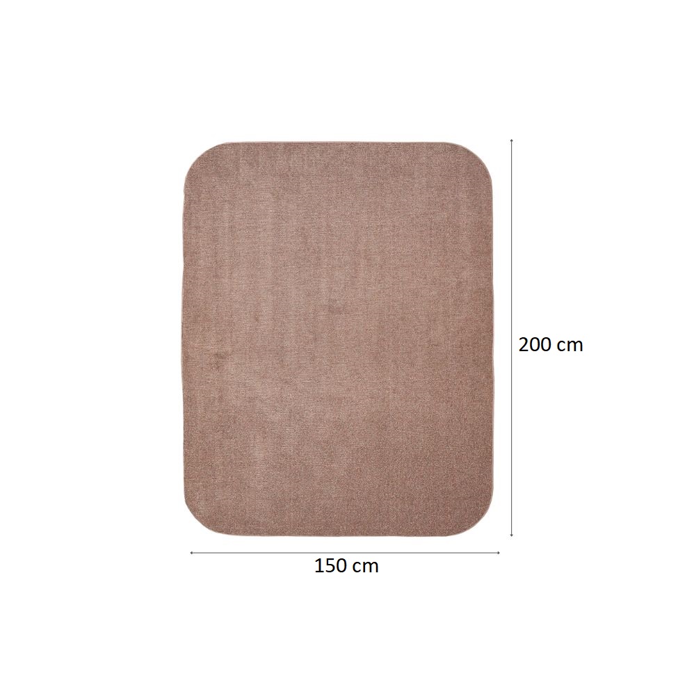 Tapete Tufting Elegant Retangular Bouclé (150x200) Rosê