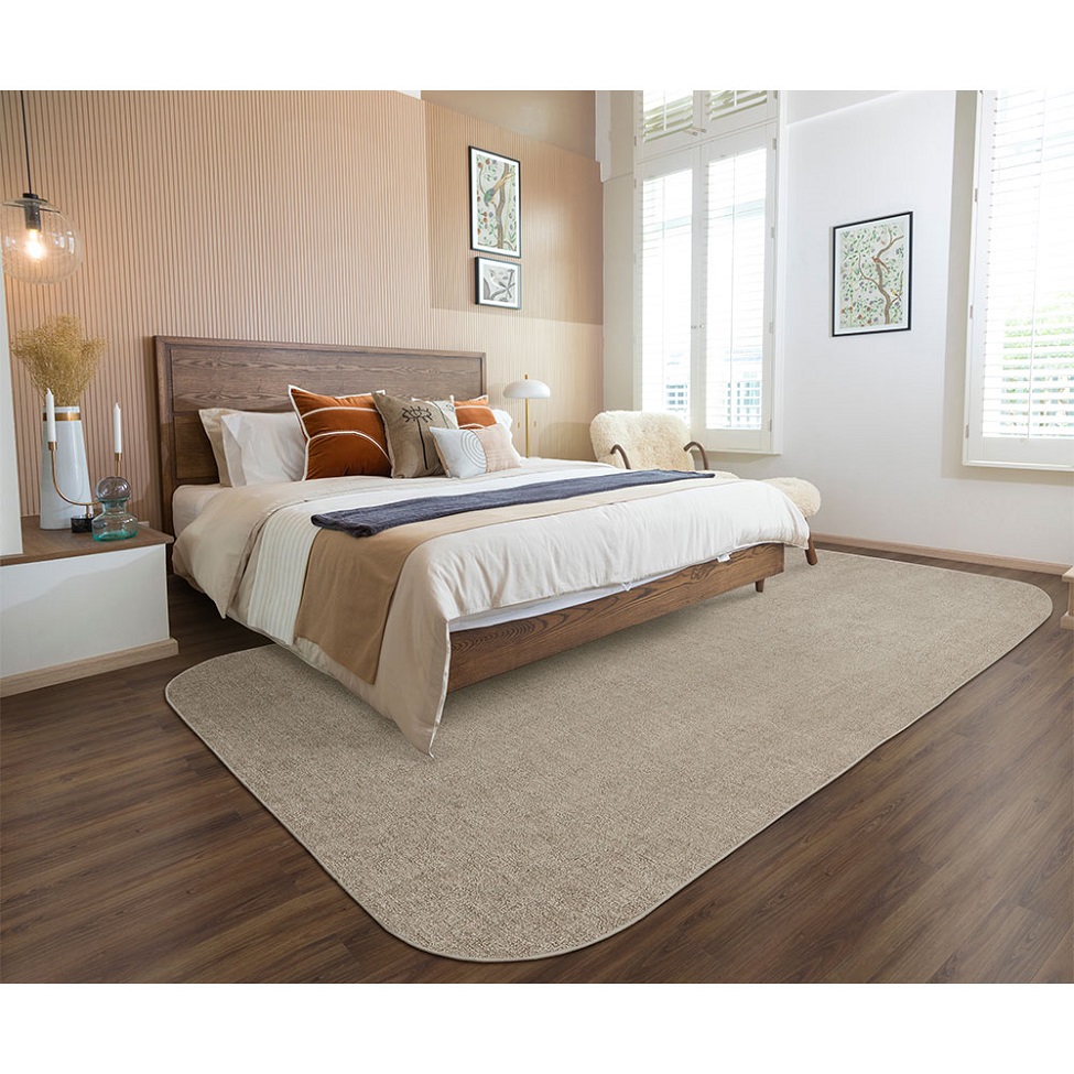 Tapete Tufting Elegant Retangular Bouclé (200x300) Bege