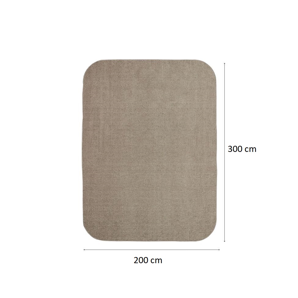 Tapete Tufting Elegant Retangular Bouclé (200x300) Bege