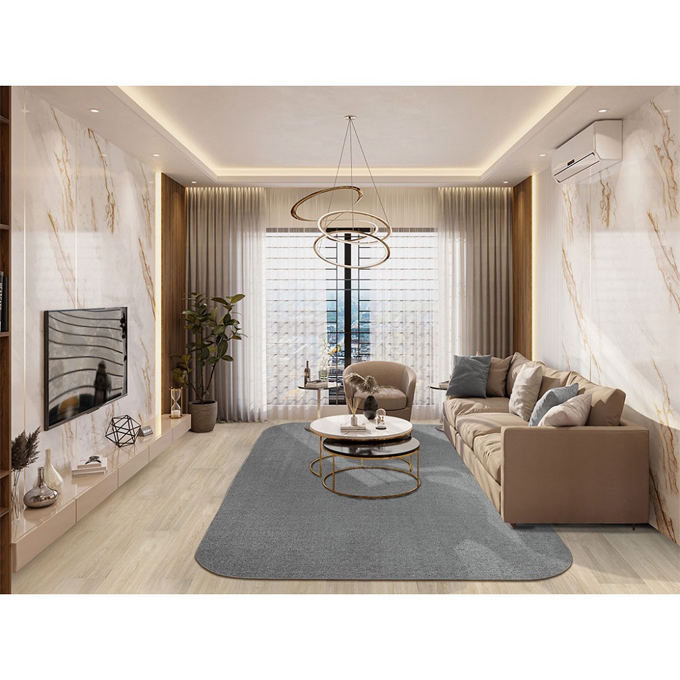 Tapete Tufting Elegant Retangular Bouclé (200x300) Cinza
