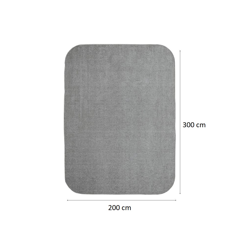 Tapete Tufting Elegant Retangular Bouclé (200x300) Cinza
