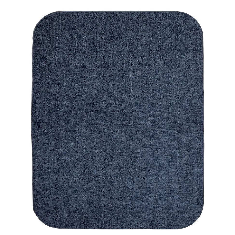 Tapete Tufting Elegant Retangular Bouclé (300x400) Azul Marinho