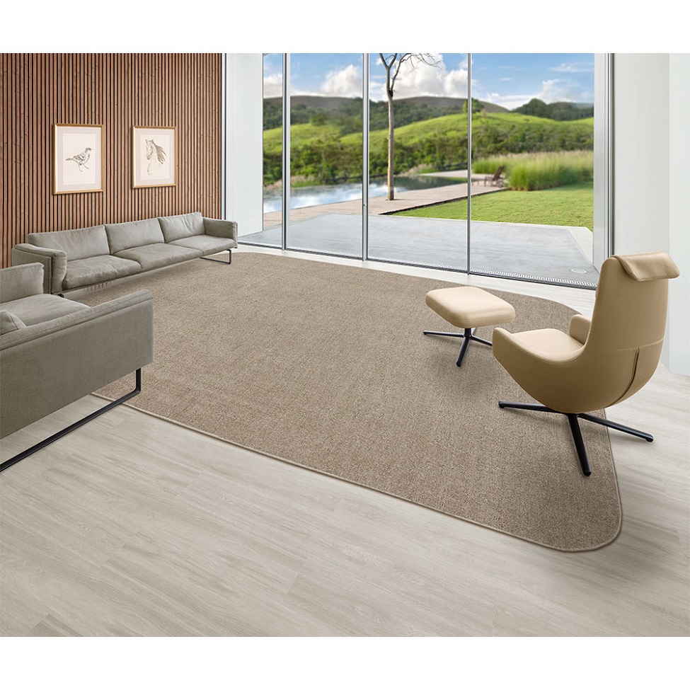 Tapete Tufting Elegant Retangular Bouclé (300x400) Bege