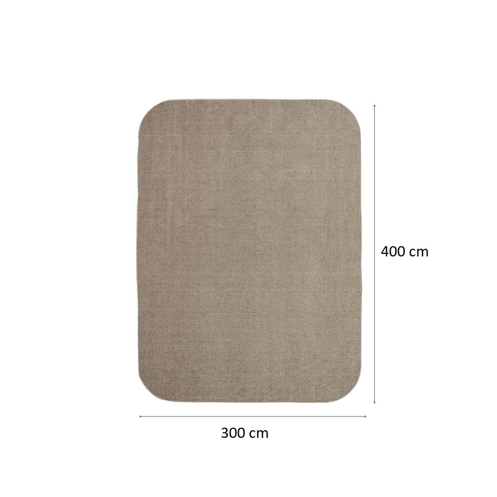 Tapete Tufting Elegant Retangular Bouclé (300x400) Bege