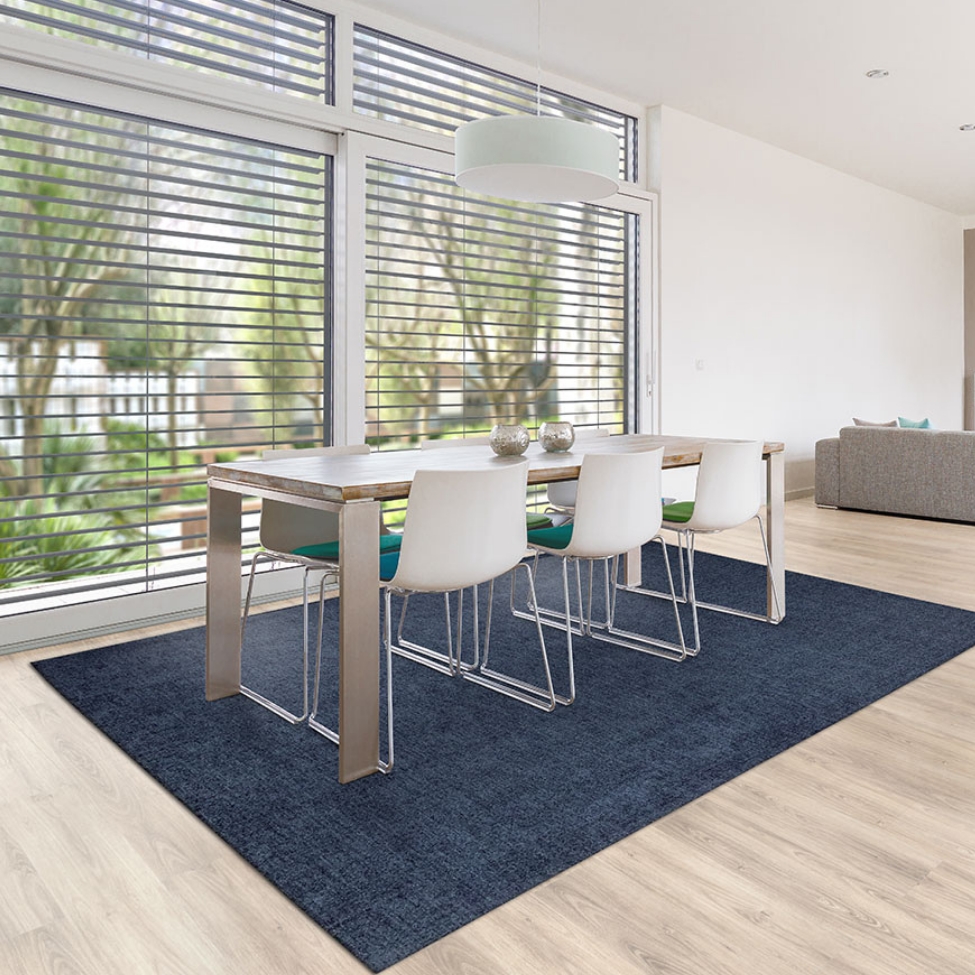 Tapete Tufting Elegant Retangular Roselan (190x290) Azul Marinho