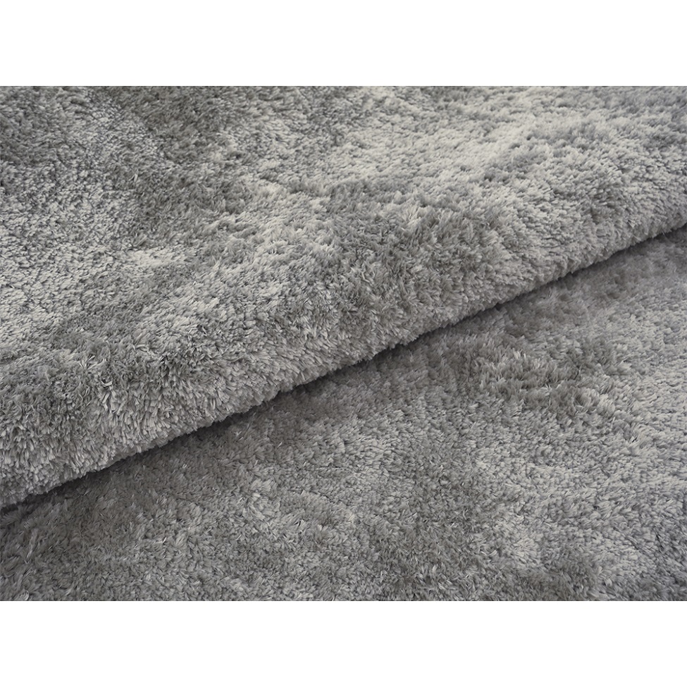 Tapete Tufting Foffo Retangular Poliéster (50x100) Chumbo