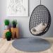 Tapete Tufting Lumiere Redondo Polipropileno (140x140) Celeste