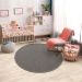 Tapete Tufting Lumiere Redondo Polipropileno (140x140) Cinza