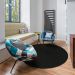 Tapete Tufting Lumiere Redondo Polipropileno (140x140) Preto