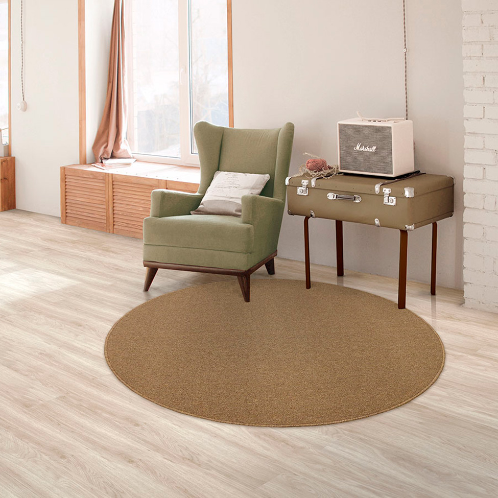 Tapete Tufting Lumiere Redondo Polipropileno (140x140) Tabaco