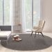 Tapete Tufting Lumiere Redondo Polipropileno (250x250) Cinza