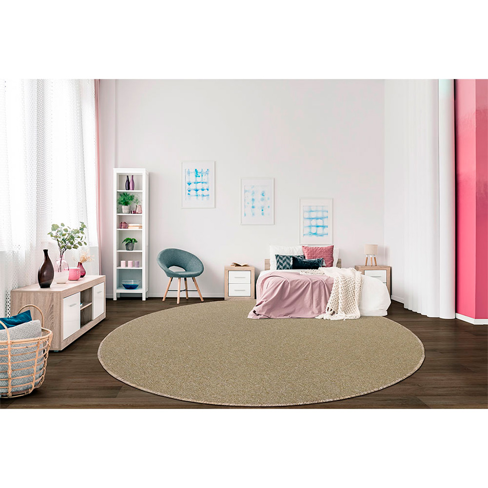 Tapete Tufting Lumiere Redondo Polipropileno (290x290) Areia