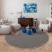 Tapete Tufting Lumiere Redondo Polipropileno (290x290) Cinza