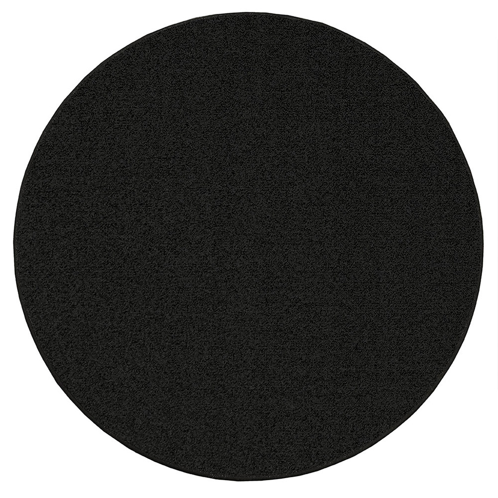 Tapete Tufting Lumiere Redondo Polipropileno (290x290) Preto